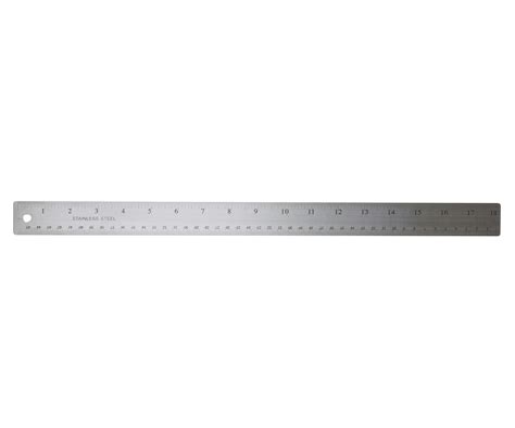 Flexible Oic Classic Stainless Steel Metal Ruler 18 Inches With Metric