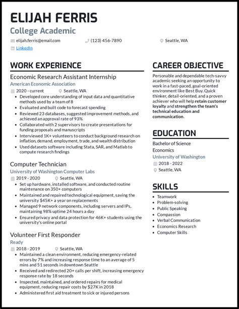7 Academic Resume Examples That Worked In 2024