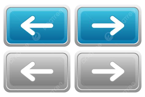 Set Of Next Back Button With Normal And Over Style In Blue Gray Color