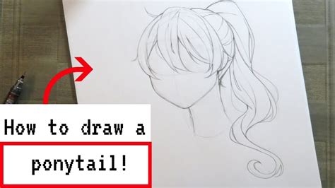 How To Draw A Ponytail With Bangs Youtube