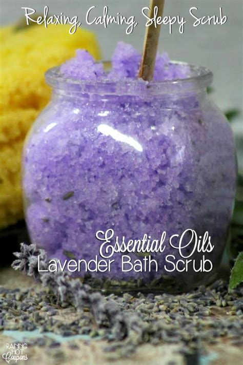 Lavender Bath Scrub Using Essential Oils Relaxing Calming Sleepy