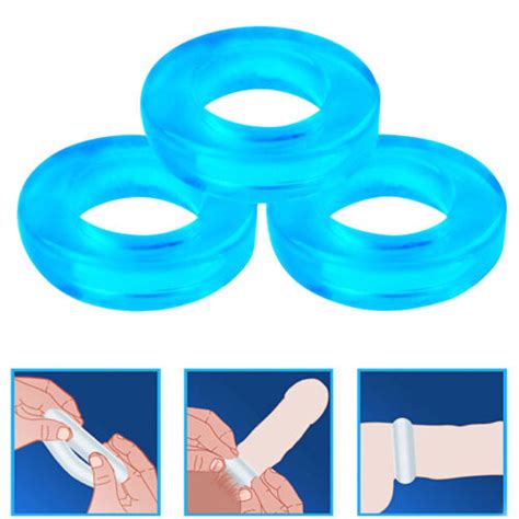 Pcs Male Penis Cock Ring Silicone Stretchy Crystal Penis Delay Ring Men Toy Ebay