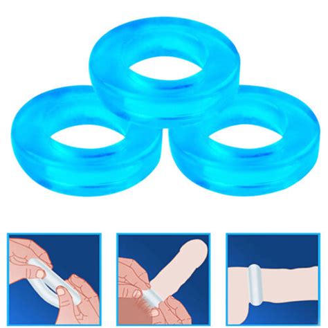 Pcs Male Penis Cock Ring Silicone Stretchy Crystal Penis Delay Ring Men Toy EBay