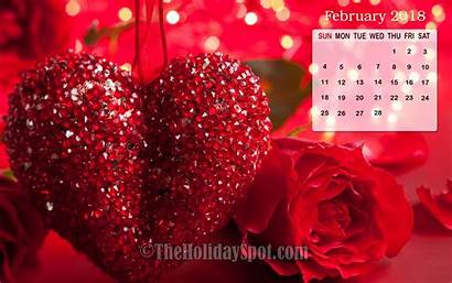 Calendar February Wallpapers Desktop Valentine Month Background