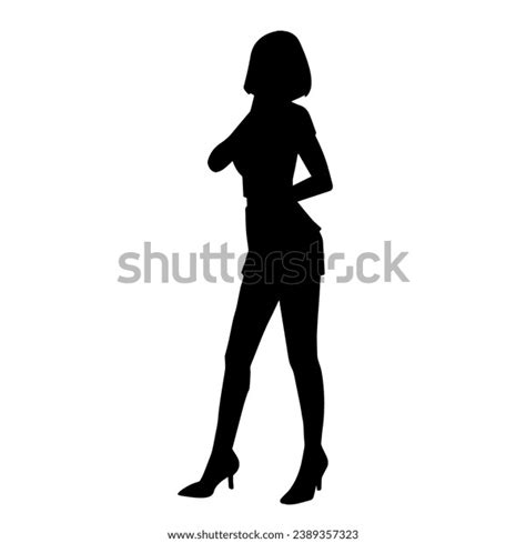 Silhouette Female Model Slim Slender Body Stock Vector Royalty Free 2389357323 Shutterstock