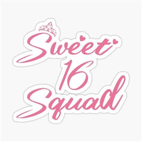 295 Sweet Sixteen Squad Svg Svg Png Eps Dxf File Free Svg Files To