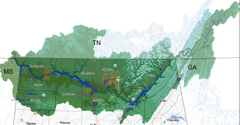 Map Of Tennessee River Valley