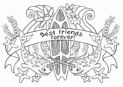 Coloring Friends Pages Forever Bff Friend Friendship