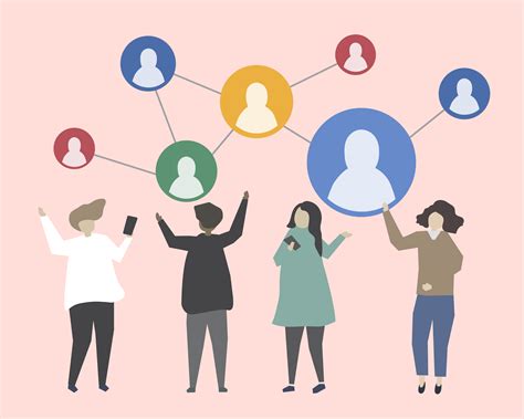 Connecting people with each other illustration - Download Free Vectors