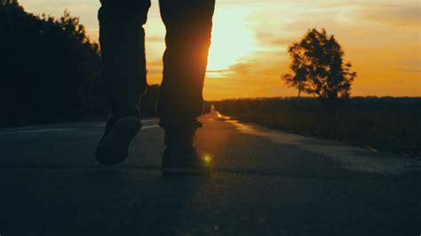 Walking On Countryside Road Against Sunset Stock Footage Sbv 338522484