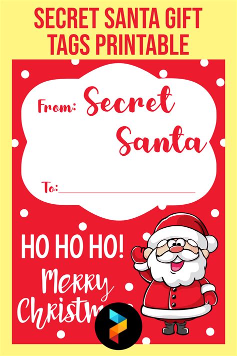 Best Secret Santa Gift Tags Printable Printablee
