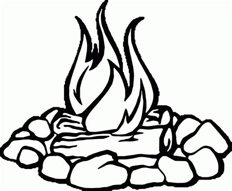 Camp Fire 2 Coloring Page Coloring Home