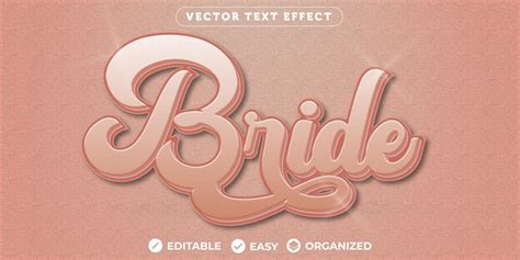 Premium Vector Bride Text Effectfully Editable Font Text Effect