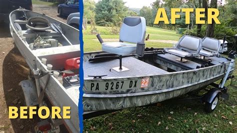 V Hull Aluminum Boat Makeover Before And After Aluminum V Hull Bass