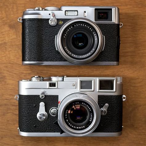 Fujifilm Finepix X100 Next To The Leica M3