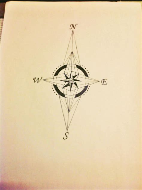My New Artworks Geometric Compass Tattoo Sketch Wilson Aw Compass