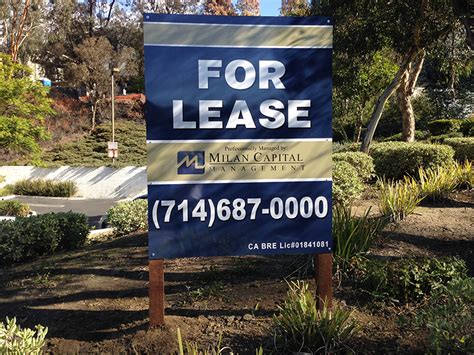 Commercial Property "For Lease" Signs in Orange County