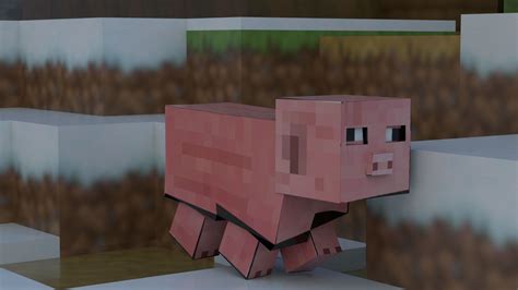 Pig Minecraft 3d Model 3d Model Rigged Cgtrader