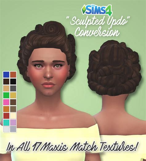 Sculpted Updo Conversion By Anni K At Historical Sims Life Sims 4 Updates