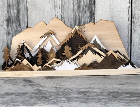 These Handcrafted Wood Mountain Wall Art Pieces Will Bring The Great