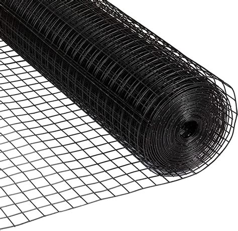 Fencer Wire 16 Gauge Black Vinyl Coated Welded Wire Mesh Size 15 Inch