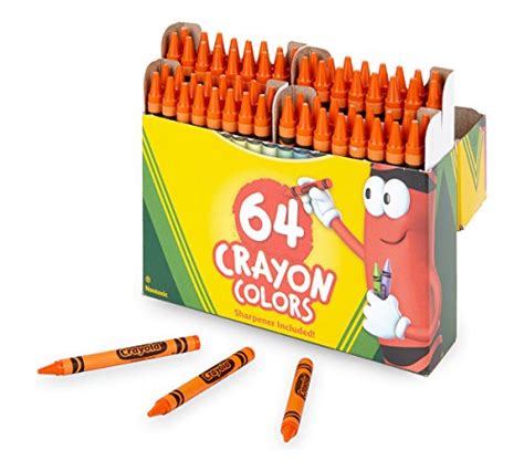 My Way 64ct Orange Crayons Bulk Personalized T