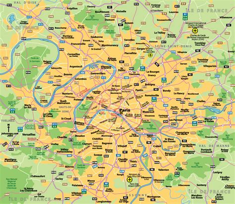 Carte De Paris Et Sa Banlieue