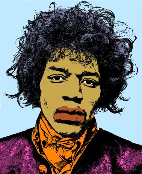 Jimi Hendrix Pop Art Graphic Novel Illustration Pop Art Art