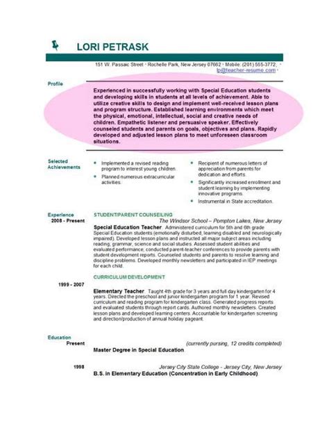 Your objective is carefully researched and tailored to fit the job you're applying for. Teacher Resume Templates | EasyJob