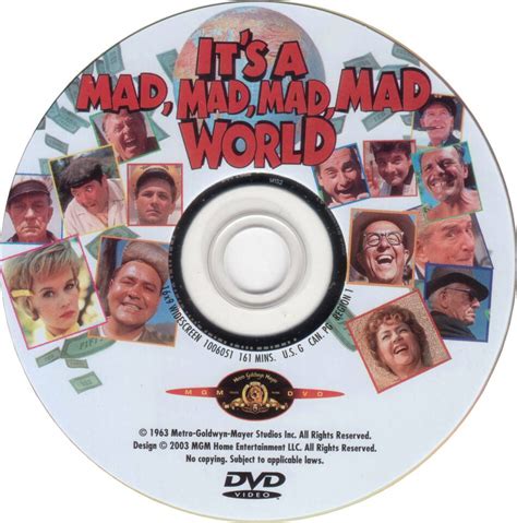 Its A Mad Mad Mad Mad World 1963 R1 Movie Dvd Cd Label Dvd