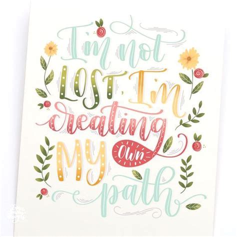 Inspirational Quotes Calligraphy Colorful