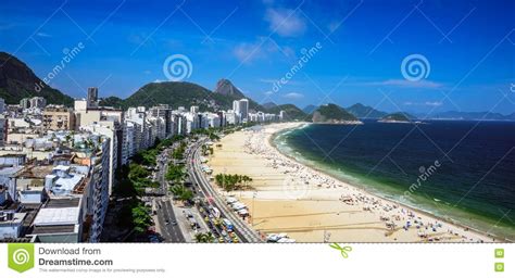 Aerial View Of The Copacabana Beach Forte Duque De Caxias
