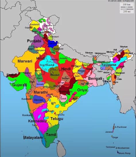 How many languages in india? Language map of India : MapPorn