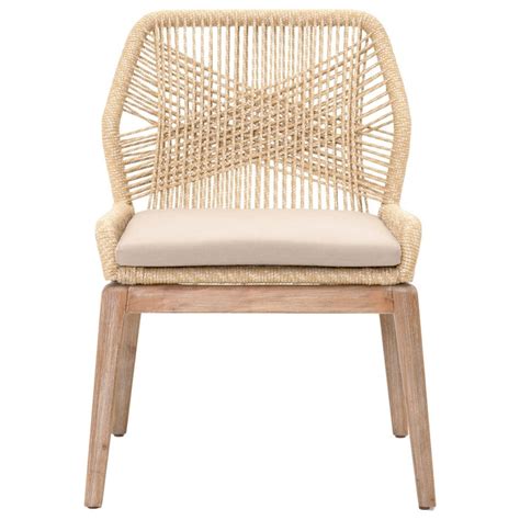 Modern banana rope woven dining chair. Essentials for Living Woven Loom Woven Rope Dining Chair ...