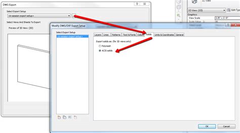 How To Export A Model To Dwg As 3d Solid In Revit