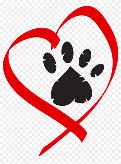 Heart Paw Print Clip Art Paw Print In Heart Clip Art Free