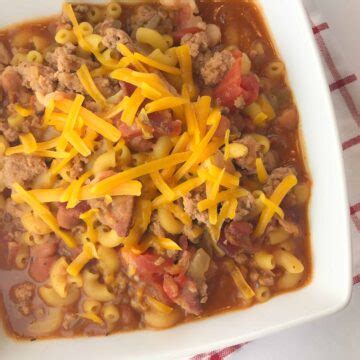 Ground beef, black pepper, worcestershire sauce, salt. Great Fall Recipe: Baked Beans Chili Mac