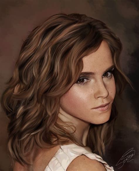 Drawing A Portrait Emma Watson Dry Brush Painting Technique Portrait