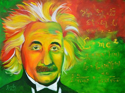 Albert Einstein Einstein Portrait Abstract Realism Painting Portrait