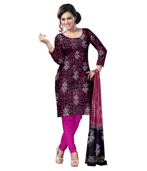 Sai Sri Retailers Purple Cotton Dress Material Buy Sai Sri Retailers
