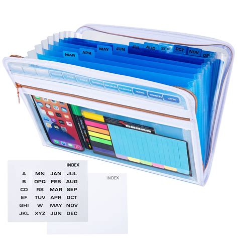 Buy Jarlink Expanding File Folder With Sticky Labels 13 Pocket