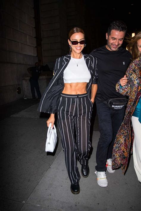 Irina Shayk Flaunts Her Toned Abs In A Crop Top And Pinstripe Suit Before She Took Over The