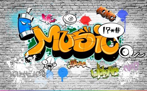 Feb 08, 2017 · step 1: 3D Graffiti Music Word Bricks Wall Murals Wallpaper Wall ...