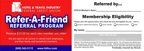 Spread the word about your shop or business with referral cards from zazzle. Referral Program | Hotel & Travel Industry Federal Credit Union