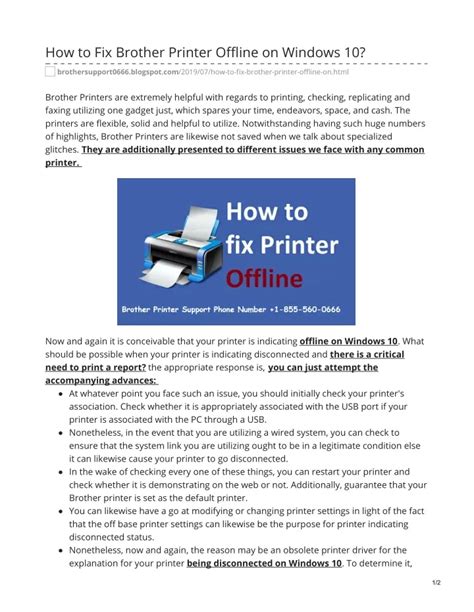 Ppt How To Fix Brother Printer Offline On Windows 10 Powerpoint