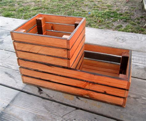 Reclaimed Wood Patio Planter Wooden Crate Style Box Home Etsy Patio