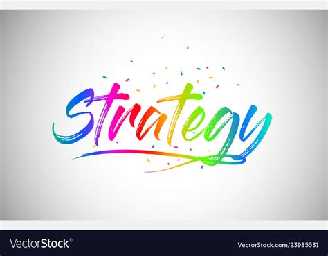 Strategy Creative Word Text Royalty Free Vector Image