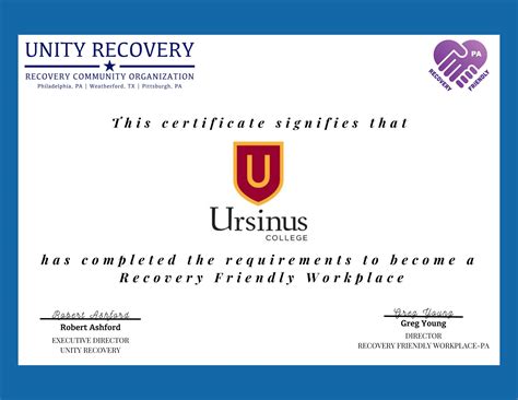 Unity Recovery - Congratulations to our newest Certified...