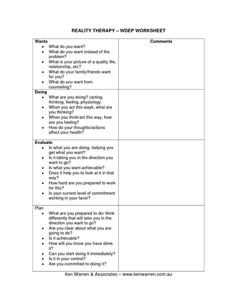 Couples Counseling Worksheets