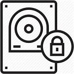 Storage Hard Locked Disk Drive Icon Device
